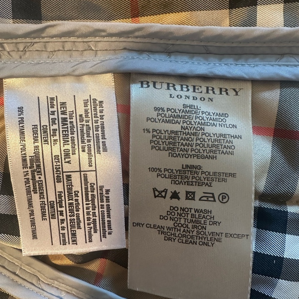 Burberry Gray Plaid Lined Jacket - image 4